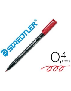 ROTULADOR STAEDTLER LUMOCOLOR RETROPROYECCION PUNTA DE FIBRAPERMANENTE 313-2 ROJO PUNTA SUPER FINA REDONDA 0.4 MM