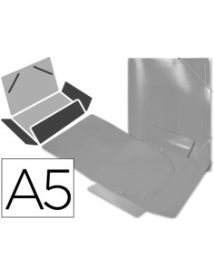 CARPETA LIDERPAPEL GOMAS SOLAPAS 34974 POLIPROPILENO DIN A5 INCOLORA