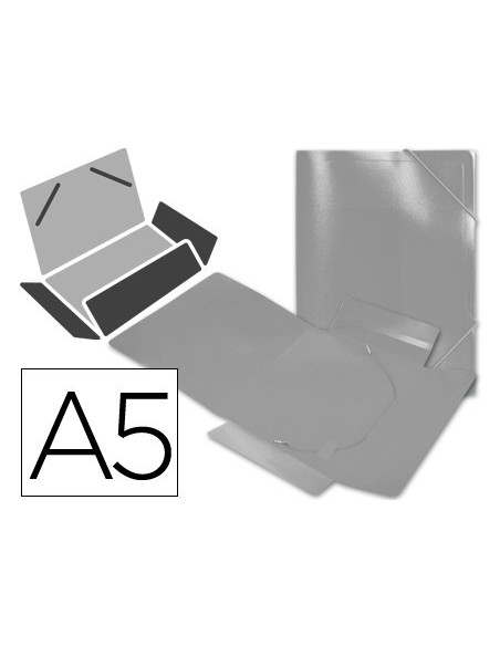 CARPETA LIDERPAPEL GOMAS SOLAPAS 34974 POLIPROPILENO DIN A5 INCOLORA