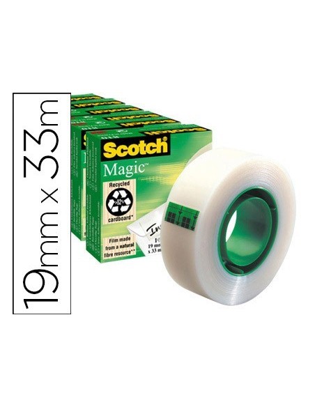 CINTA ADHESIVA SCOTCH MAGIC 33X19 MM PACK DE 6 UNIDADES