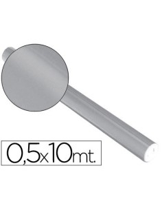 PAPEL METALIZADO PLATA ROLLO CONTINUO DE 0,5 X 10 MT