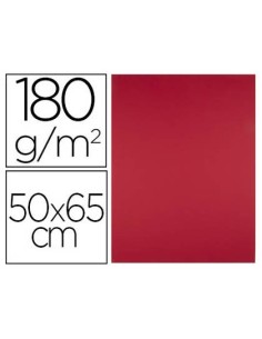 CARTULINA LIDERPAPEL 50X65 CM 180G/M2 ROJO NAVIDAD