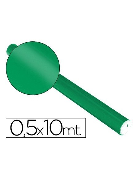 PAPEL METALIZADO VERDE ROLLO CONTINUO DE 0,5 X 10 MT