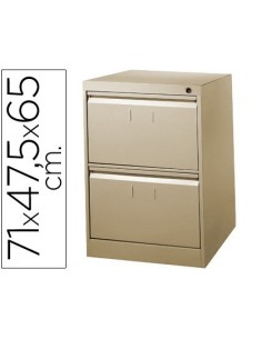 FICHERO CAJONES DE SUELO METALICO DE 2 CAJONES 71CM ALTO,65CM PROF,47,5 ANCHOCOLOR BEIGE N.34