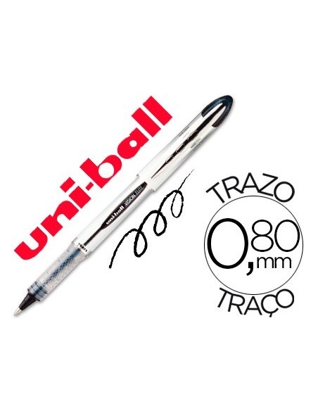 ROTULADOR UNI-BALL ROLLER UB-200 VISION NEGRO 0,8 MM -UNIDAD