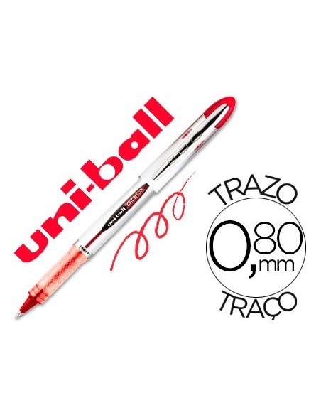 ROTULADOR UNI-BALL ROLLER UB-200 VISION ROJO 0,8 MM -UNIDAD