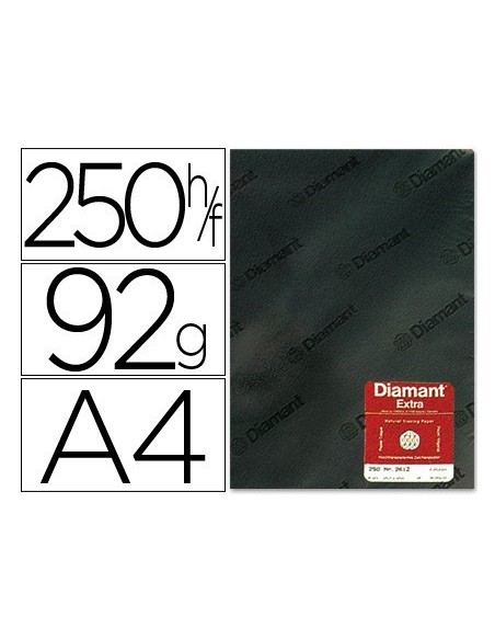 PAPEL VEGETAL DIAMANT DIN A4 92 GR HOJA