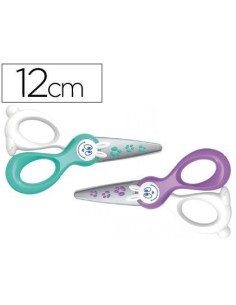 TIJERA ESCOLAR MAPED KIDI-CUT 12 CM ESPECIAL PARA INFANTIL CORTA SOLO PAPEL Y CARTON
