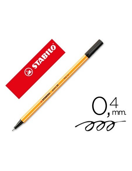 ROTULADOR STABILO PUNTA DE FIBRA POINT 88 NEGRO 0,4 MM