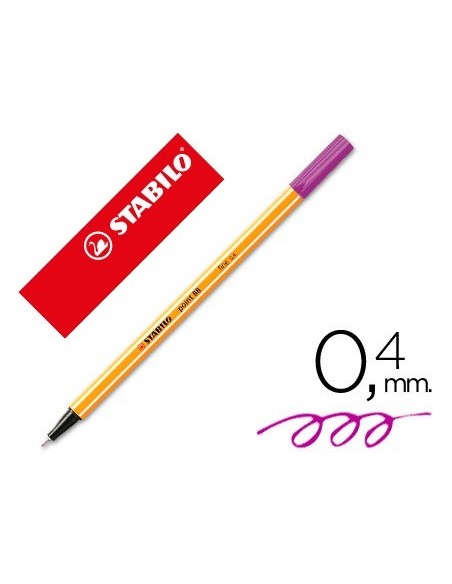 ROTULADOR STABILO PUNTA DE FIBRA POINT 88 VIOLETA 0,4 MM