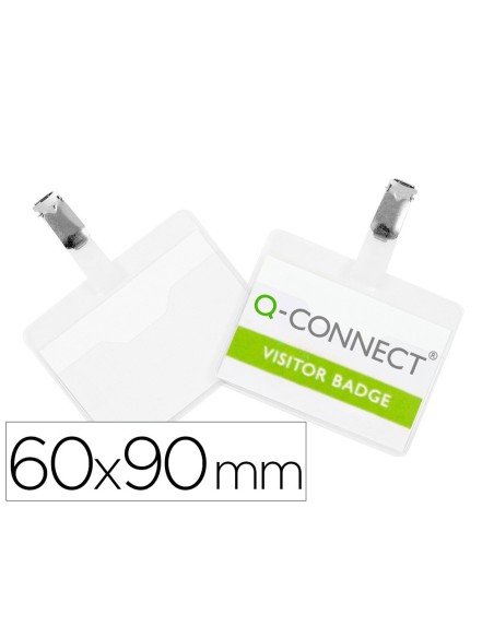 IDENTIFICADOR CON PINZA Q-CONNECT KF01560 60X90 MM CON APERTURA SUPERIOR