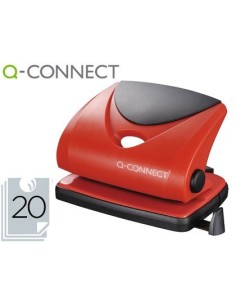 TALADRADOR Q-CONNECT KF02156 ROJO ABERTURA 2 MM CAPACIDAD 20 HOJAS