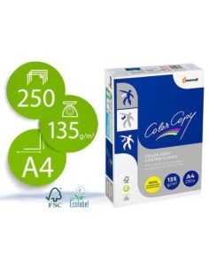 PAPEL FOTOCOPIADORA COLOR COPY GLOSSY DIN A4 135 GRAMOS PAQUETE 250 HOJAS