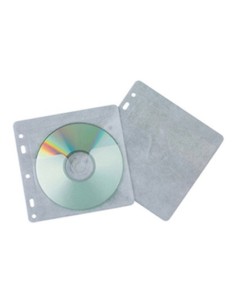 SOBRE PARA 2 CD Q-CONNECT POLIPROPILENO CON SOLAPA MULTITALADRO Y FORRO PROTECTOR-PACK DE 40 UNIDADES
