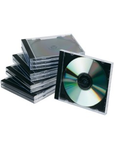 CAJA DE CD Q-CONNECT -CON INTERIOR NEGRO -PACK DE 10 UNIDADES