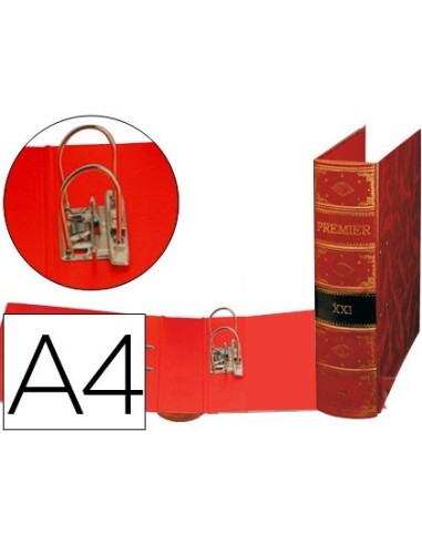 ARCHIVADOR DE PALANCA PARDO CARTON FORRADO SERIE PREMIER ANILLA 70 MM