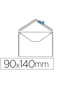 SOBRE LIDERPAPEL N.1 BLANCO MINIMO NORMALIZADO 90X140MM ENGOMADO SOLAPA DE PICO CAJA DE 500 UNIDADES