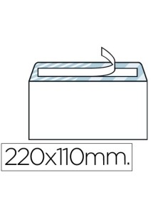 SOBRE LIDERPAPEL N.2 BLANCO DIN AMERICANO 110X220MM TIRA DE SILICONA OPEN SYSTEM CAJA DE 500 UNIDADES