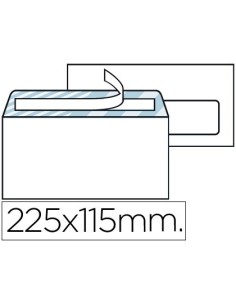 SOBRE LIDERPAPEL N.4 BLANCO AMERICANO VENTANA DERECHA 115X225MM TIRA DE SILICONA OPEN SYSTEM CAJA DE 500 UNIDAD