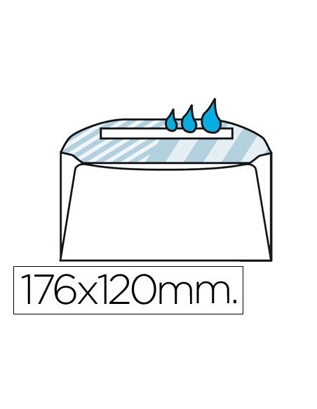 SOBRE LIDERPAPEL N.7 BLANCO COMERCIAL NORMALIZADO 120X176MM ENGOMADO CAJA DE 500 UNIDADES