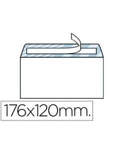 SOBRE LIDERPAPEL N.9 BLANCO COMERCIAL NORMALIZADO 120X176MM TIRA DE SILICONA CAJA DE 500 UNIDADES