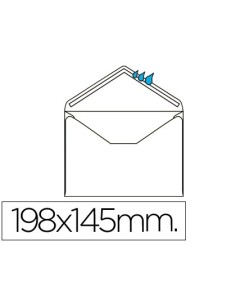 SOBRE LIDERPAPEL N.10 BLANCO OFICIO PROLONGADO 145X200MM ENGOMADO SOLAPA DE PICO CAJA DE 500 UNIDADES