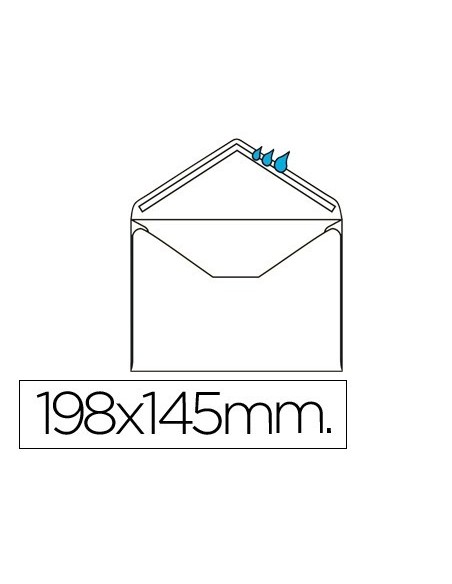 SOBRE LIDERPAPEL N.10 BLANCO OFICIO PROLONGADO 145X200MM ENGOMADO SOLAPA DE PICO CAJA DE 500 UNIDADES