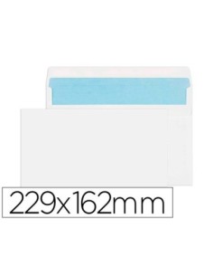 SOBRE LIDERPAPEL N.11 BLANCO DIN C5 162X229 TIRA DE SILICONA CAJA DE 500 UNIDADES