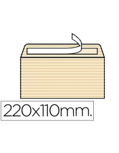 SOBRE LIDERPAPEL VERJURADO AHUESADO 120 GR TIRA SILICONA 110X220MM CAJA DE 250 UNIDADES