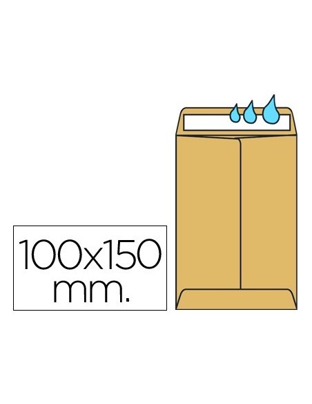 SOBRE LIDERPAPEL BOLSA N.1 KRAFT SALARIOS 100X145 MM TIRA SILICONA CAJA DE 1000 UNIDADES