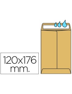 SOBRE LIDERPAPEL BOLSA N.2 KRAFT SALARIOS 120X170 MM TIRA DE SILICONA CAJA DE 1000 UNIDADES