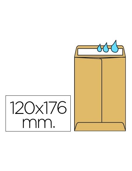 SOBRE LIDERPAPEL BOLSA N.2 KRAFT SALARIOS 120X170 MM TIRA DE SILICONA CAJA DE 1000 UNIDADES