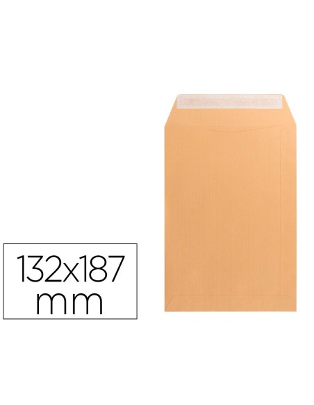 SOBRE LIDERPAPEL BOLSA N.4 KRAFT SALARIOS 132X187 MM TIRA DE SILICONA CAJA DE 500 UNIDADES