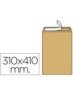 SOBRE LIDERPAPEL BOLSA N.13 KRAFT 310X410 MM TIRA DE SILICONA CAJA DE 250 UNIDADES