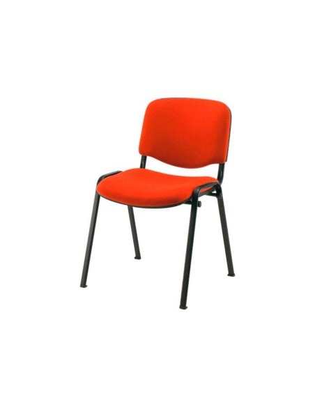 SILLA APILABLE Q-CONNECT BRAZOS CORTOS TAPIZADA SIN RUEDS 910 MM ALTO 490 MM LARGO440 MM PROFUNDIDAD ROJA