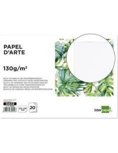 BLOC DIBUJO LIDERPAPEL ARTISTICO ENCOLADO 230X325MM 20 HOJAS 130G/M2 SIN RECUADRO