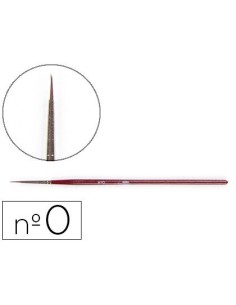 PINCELES ACUARELA LIDERPAPEL N. 0 VIROLA CROMADA PELO ENGOMADO