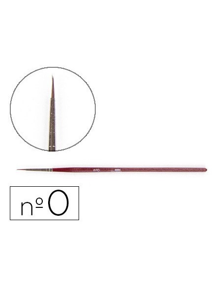 PINCELES ACUARELA LIDERPAPEL N. 0 VIROLA CROMADA PELO ENGOMADO
