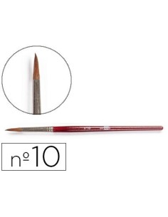 PINCELES ACUARELA LIDERPAPEL N. 10 VIROLA CROMADA PELO ENGOMADO