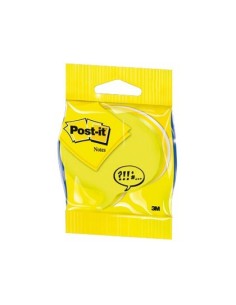 BLISTER PAPELERIA 3M 2007SP CUBO DE NOTAS POST-IT TROQUELADO BOCADILLO 3 COLORES NEON