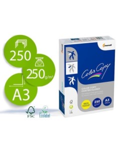 PAPEL FOTOCOPIADORA COLOR COPY GLOSSY DIN A3 200 GRAMOS PAQUETE DE 250 HOJAS