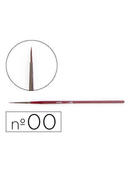 PINCELES ACUARELA LIDERPAPEL N.00 VIROLA CROMADA PELO ENGOMADO