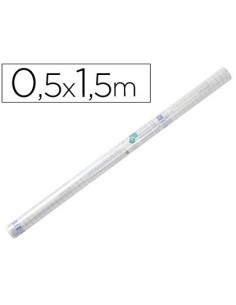 ROLLO PLASTICO ADHESIVO LIDERPAPEL 0,50X1,50 MT. 8O MICRAS FORRALIBROS REMOVIBLE