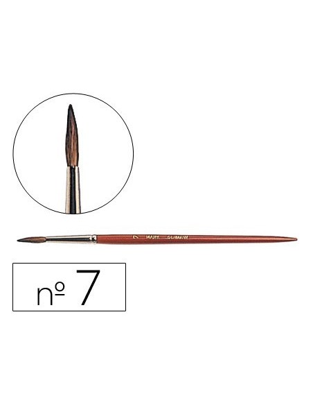 PINCELES ACUARELA LIDERPAPEL N. 7 VIROLA CROMADA PELO ENGOMADO