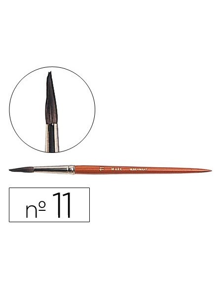 PINCELES ACUARELA LIDERPAPEL N. 11 VIROLA CROMADA PELO ENGOMADO