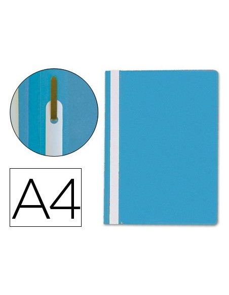 CARPETA DOSSIER FASTENER PLASTICO Q-CONNECT DIN A4 AZUL