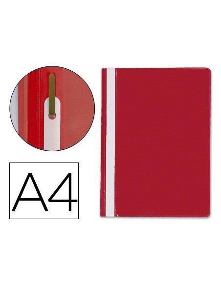 CARPETA DOSSIER FASTENER PLASTICO Q-CONNECT DIN A4 ROJA