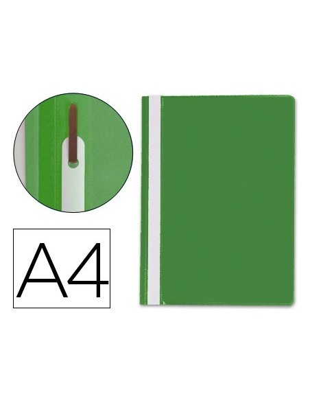 CARPETA DOSSIER FASTENER PLASTICO Q-CONNECT DIN A4 VERDE