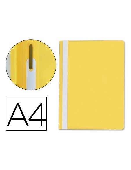 CARPETA DOSSIER FASTENER PLASTICO Q-CONNECT DIN A4 AMARILLA