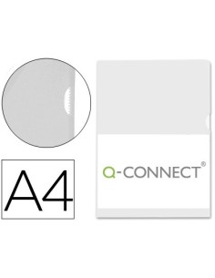 CARPETA DOSSIER UÑERO PLASTICO Q-CONNECT DIN A4 120 MICRAS TRANSPARENTE -BOLSA DE 10 UNIDADES